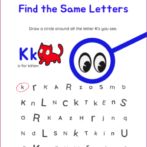 Find the Same Letters With Childies