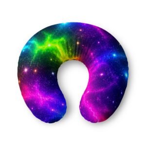 Galaxy Rainbow Nursing Pillow Cover — Colorful Nebula Support for Breastfeeding & Bottle-Feeding  Hello Childies