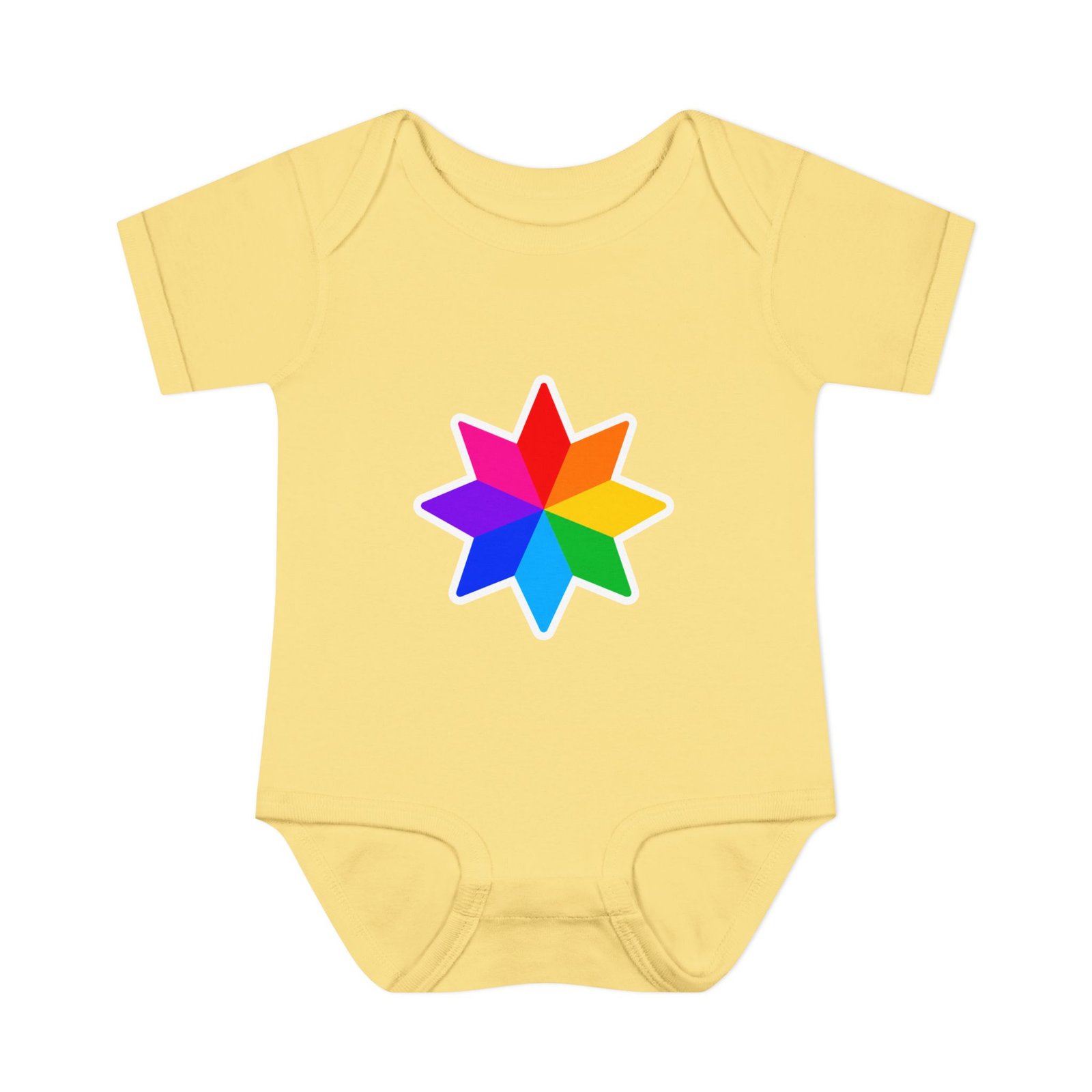Infant Bodysuit with Rainbow Starburst — Colorful Baby Onesie Hello Childies - Image 7