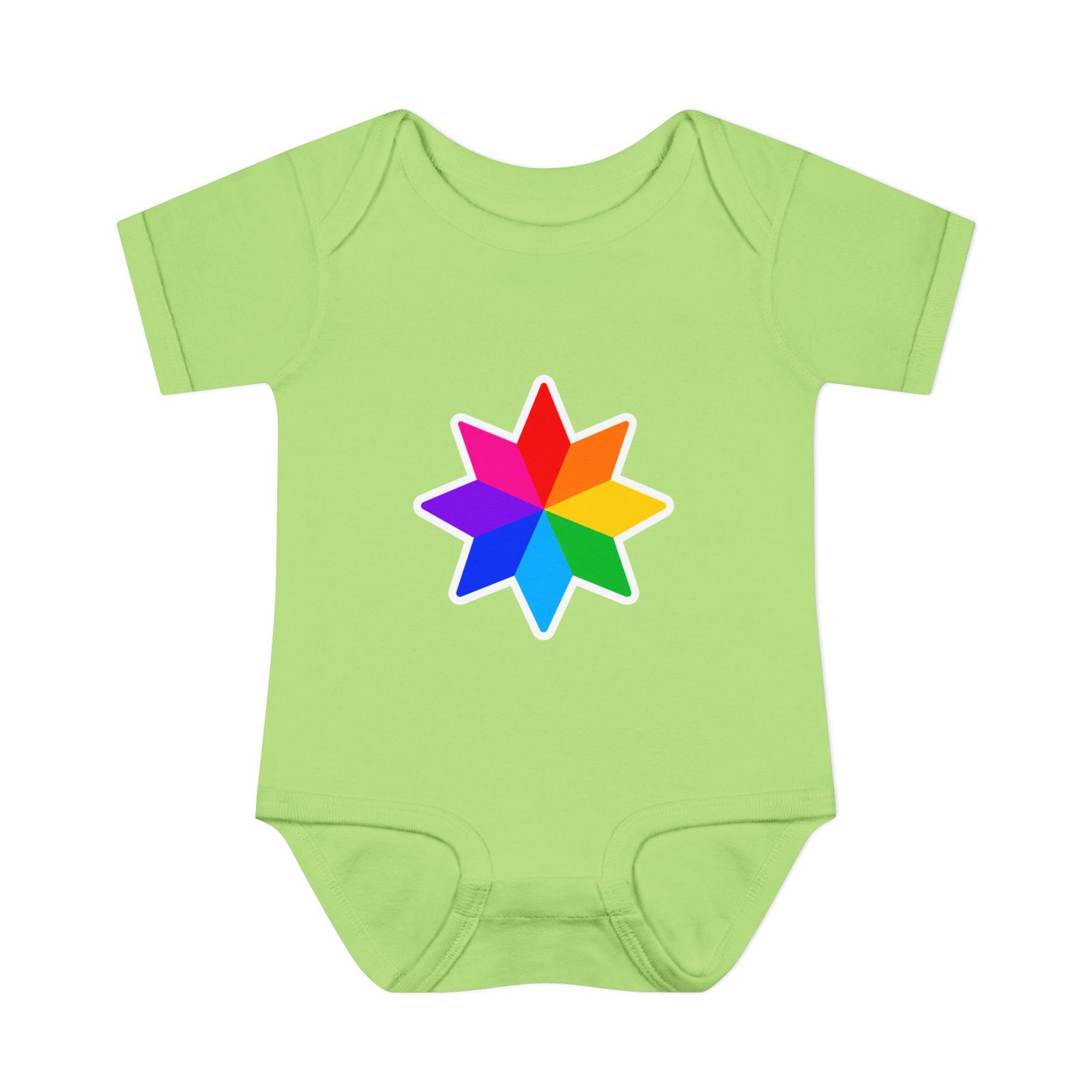 Infant Bodysuit with Rainbow Starburst — Colorful Baby Onesie Hello Childies - Image 9