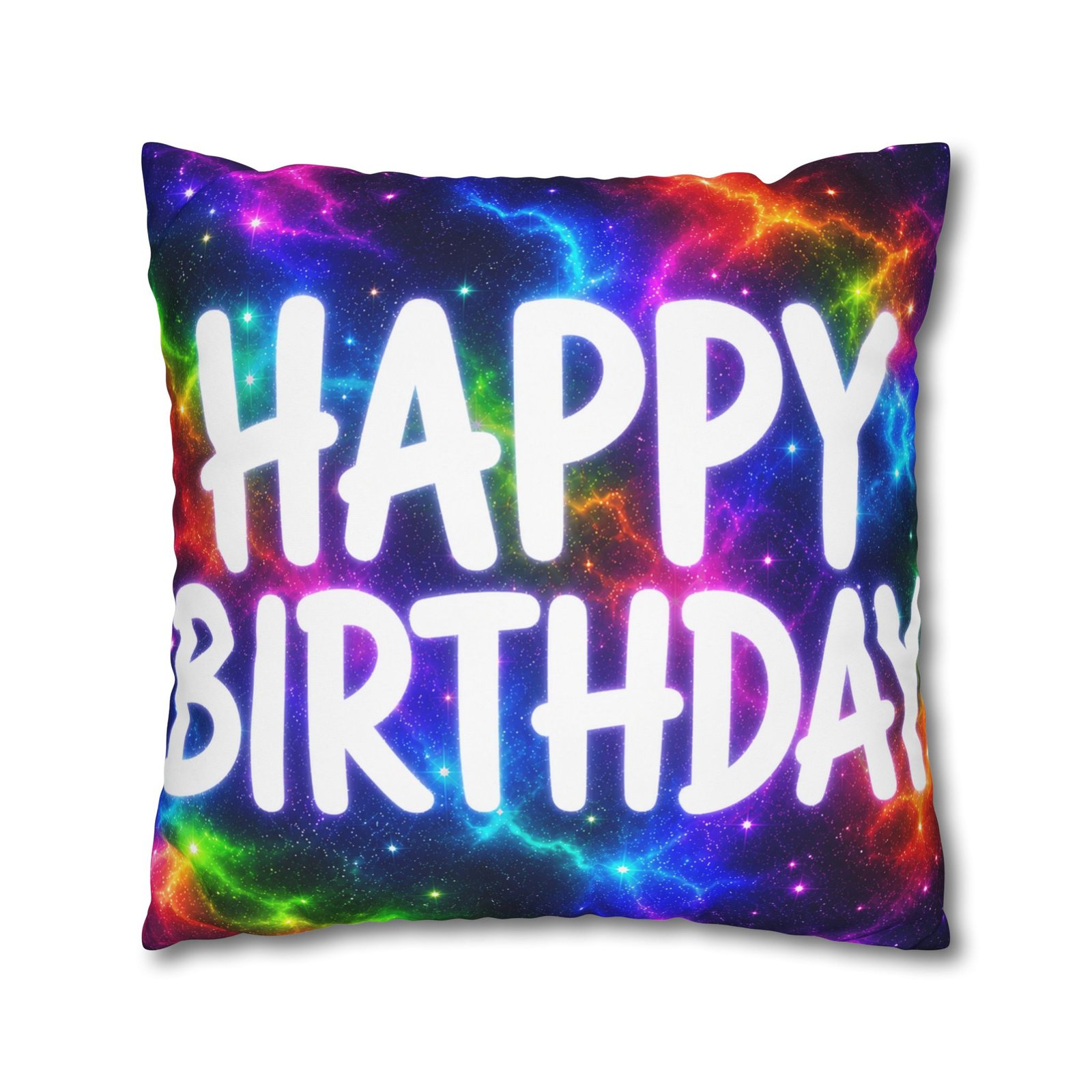 Happy Birthday Colorburst Pillowcase — Square Decorative Throw Pillow Cover Hello Childies - Image 18