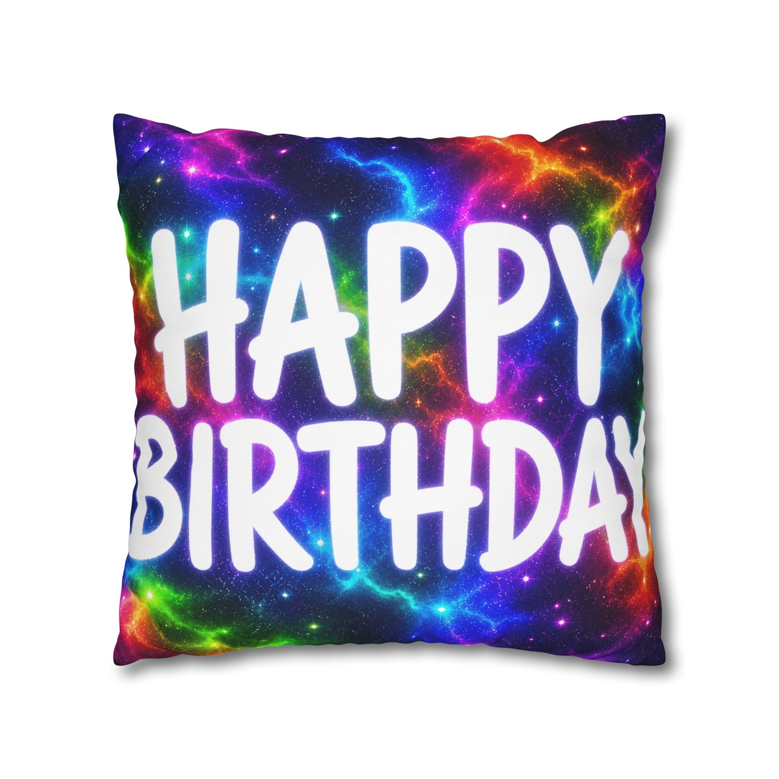 Happy Birthday Colorburst Pillowcase — Square Decorative Throw Pillow Cover Hello Childies - Image 13