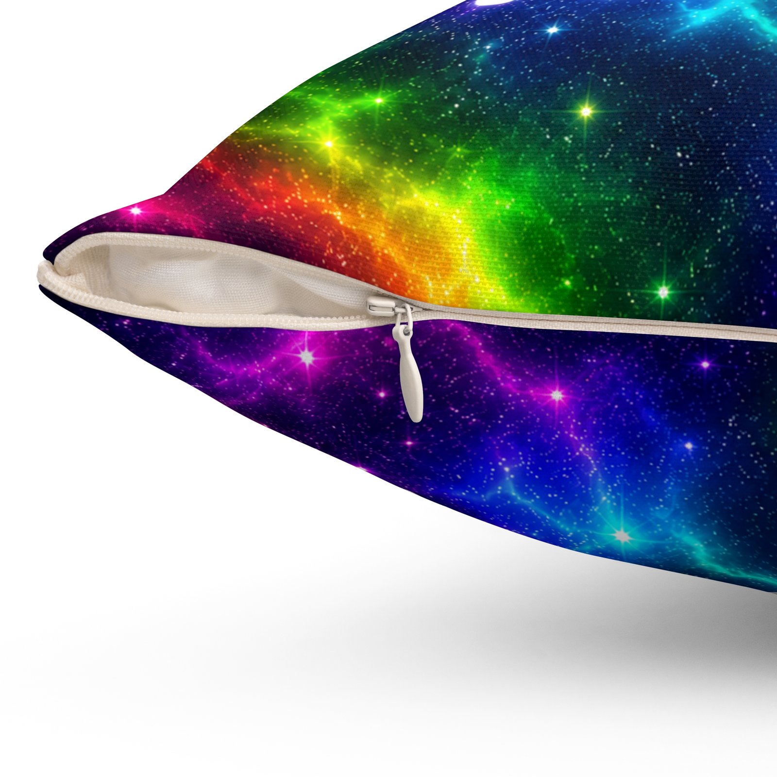 Happy Birthday Galaxy Throw Pillow — Colorful Cosmic Birthday Cushion Hello Childies - Image 3