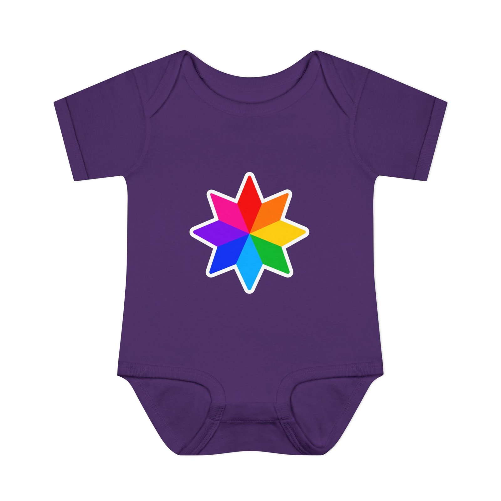 Infant Bodysuit with Rainbow Starburst — Colorful Baby Onesie Hello Childies - Image 23