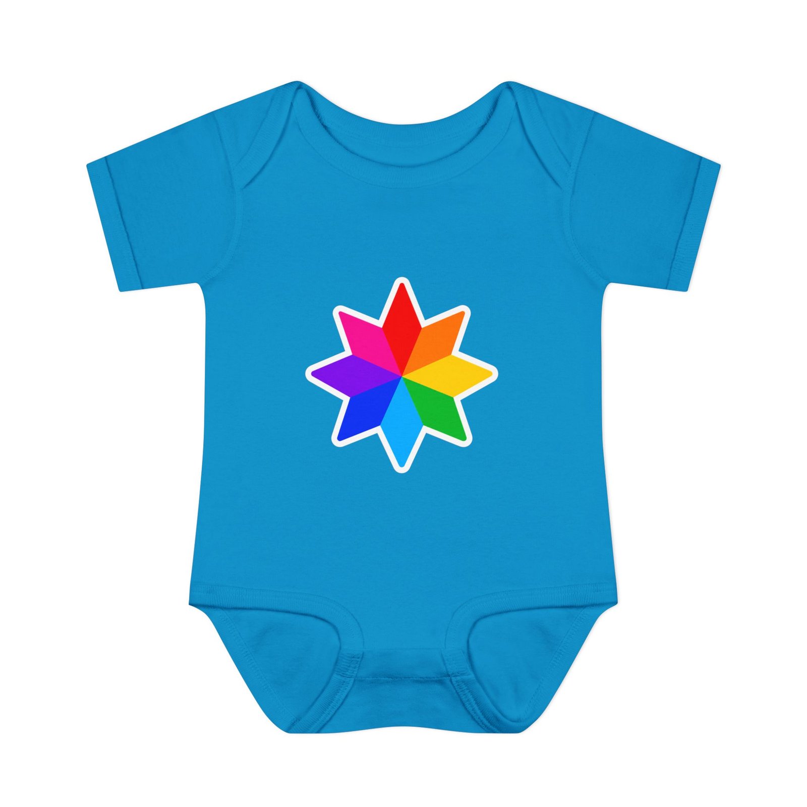 Infant Bodysuit with Rainbow Starburst — Colorful Baby Onesie Hello Childies - Image 13