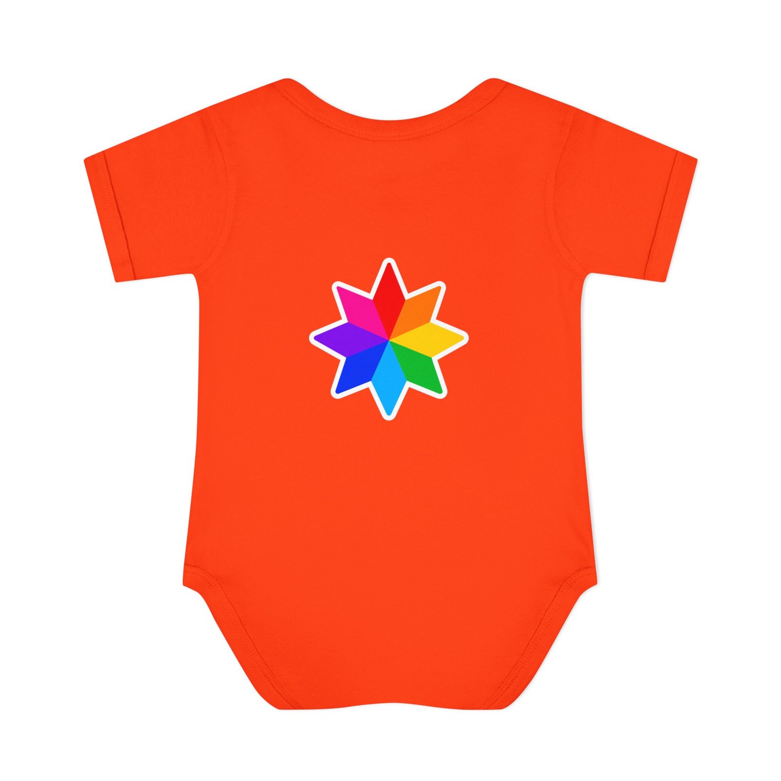 Infant Bodysuit with Rainbow Starburst — Colorful Baby Onesie Hello Childies - Image 4