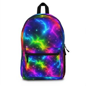 Galaxy Nebula Backpack — Colorful Rainbow Space Print School Bag Hello Childies