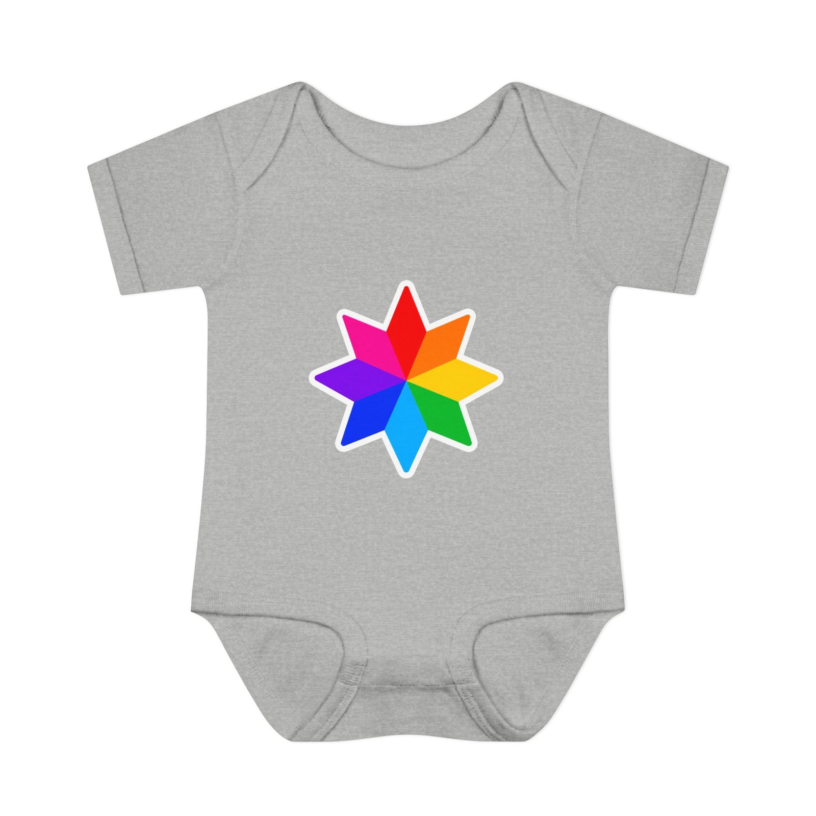 Infant Bodysuit with Rainbow Starburst — Colorful Baby Onesie Hello Childies - Image 5