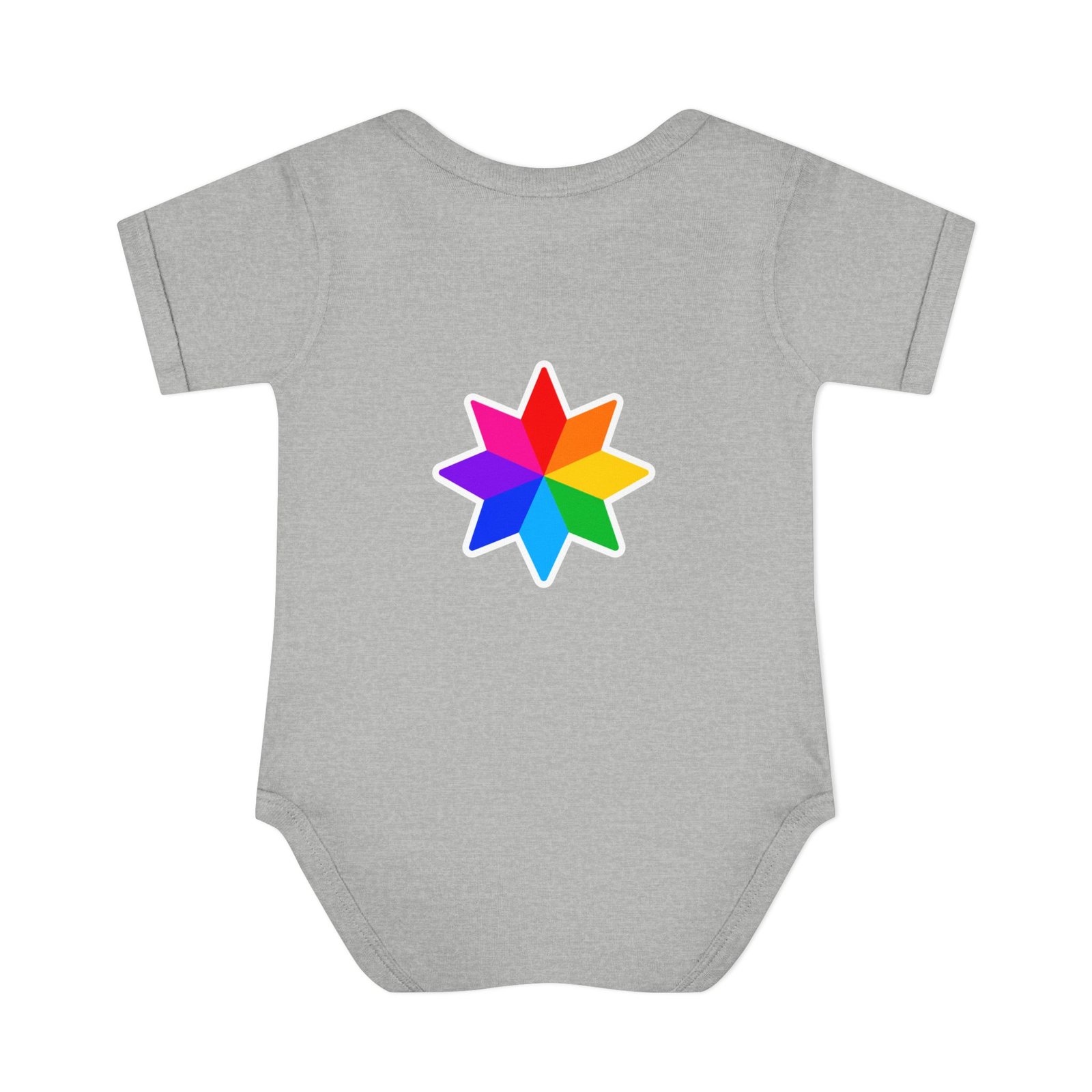 Infant Bodysuit with Rainbow Starburst — Colorful Baby Onesie Hello Childies - Image 6
