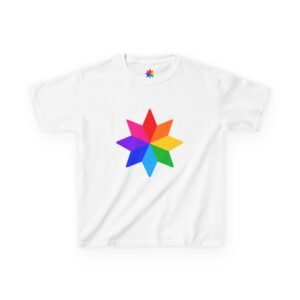 Kids Rainbow Star T‑Shirt — Colorful Geometric Star Tee for Children - HELLO CHILDIES