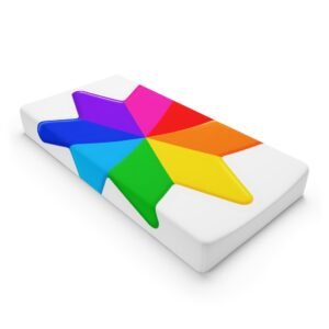Baby Changing Pad Cover — Colorful Rainbow Starburst Nursery Cover Hello Childies