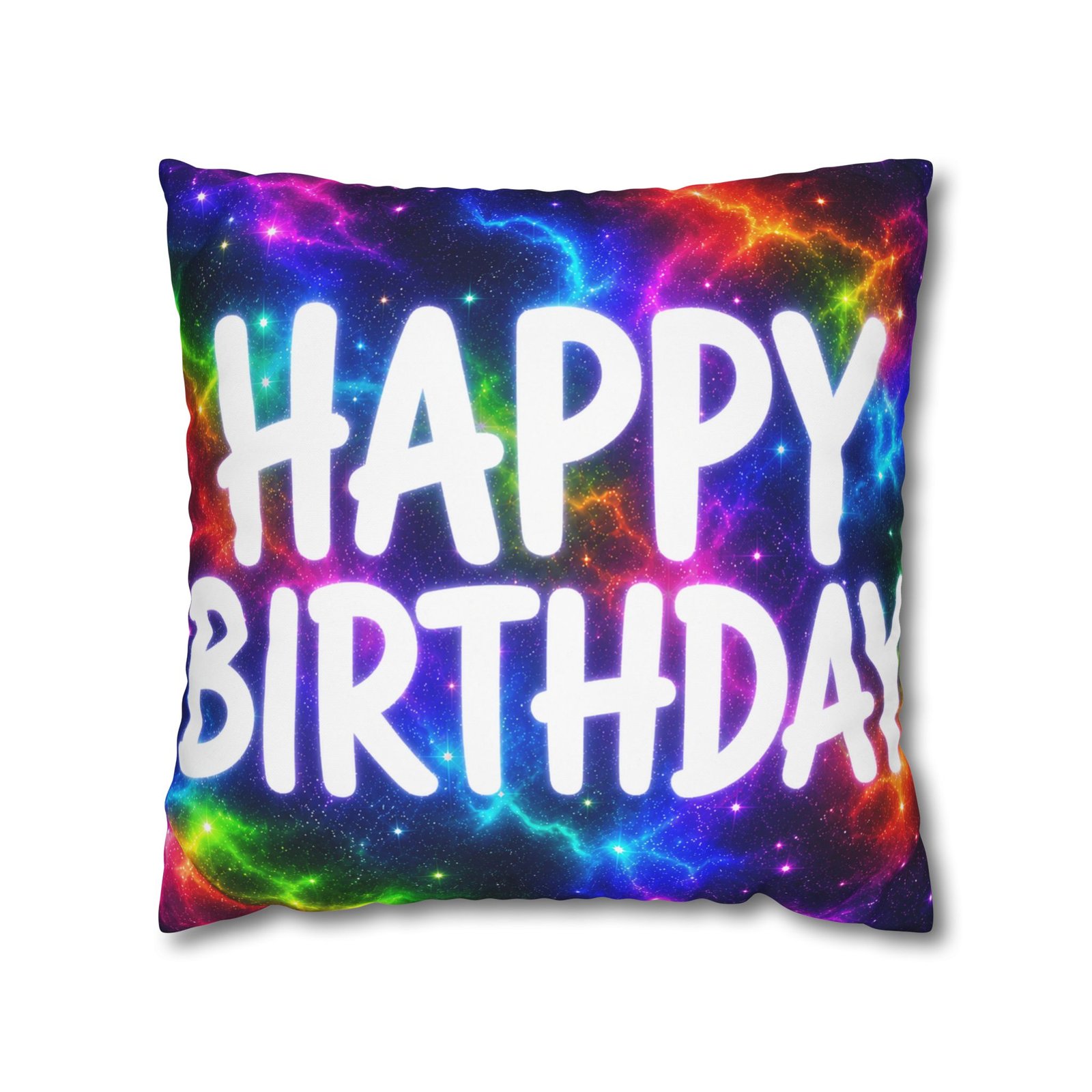 Happy Birthday Colorburst Pillowcase — Square Decorative Throw Pillow Cover Hello Childies - Image 11