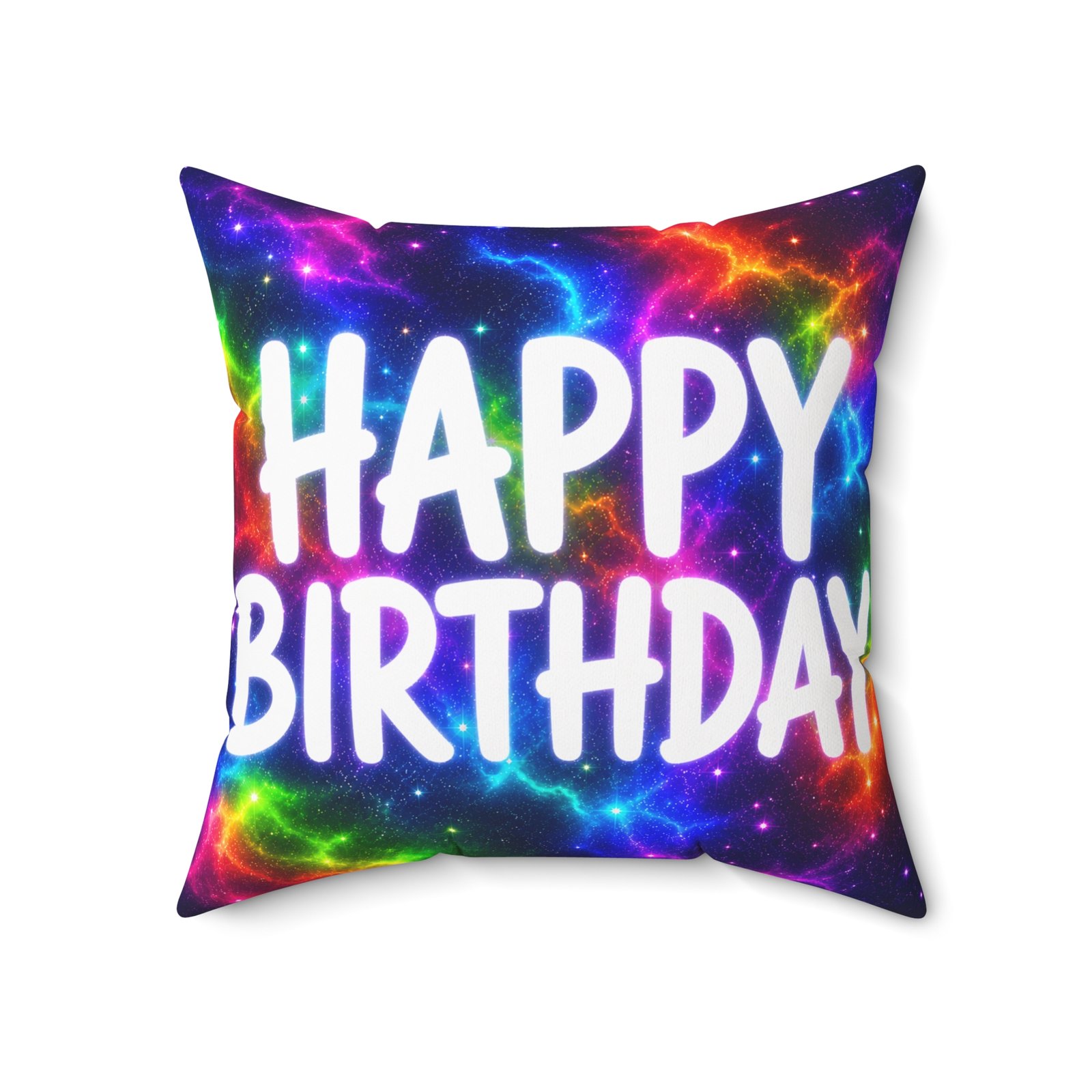 Happy Birthday Galaxy Throw Pillow — Colorful Cosmic Birthday Cushion Hello Childies - Image 14