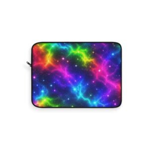 Rainbow Nebula Laptop Sleeve — Vibrant Galaxy Protective Case Hello Childies