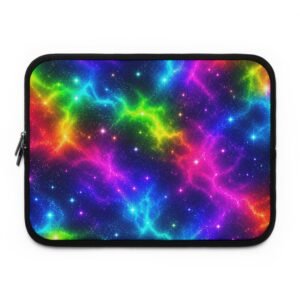 Rainbow Nebula Laptop Sleeve — Colorful Galaxy Protective Case Hello Childies