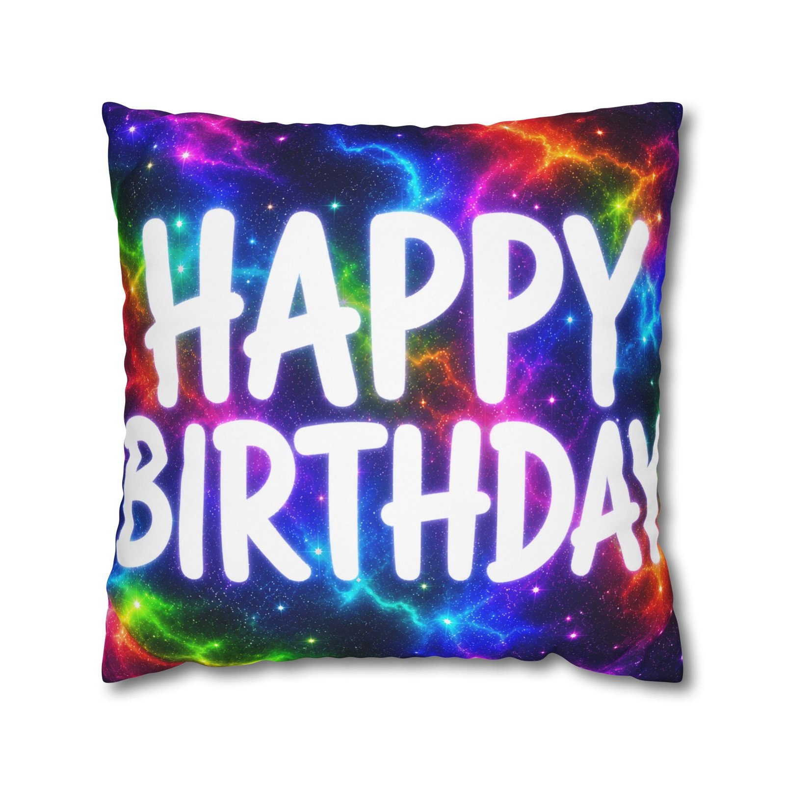 Happy Birthday Colorburst Pillowcase — Square Decorative Throw Pillow Cover Hello Childies - Image 16