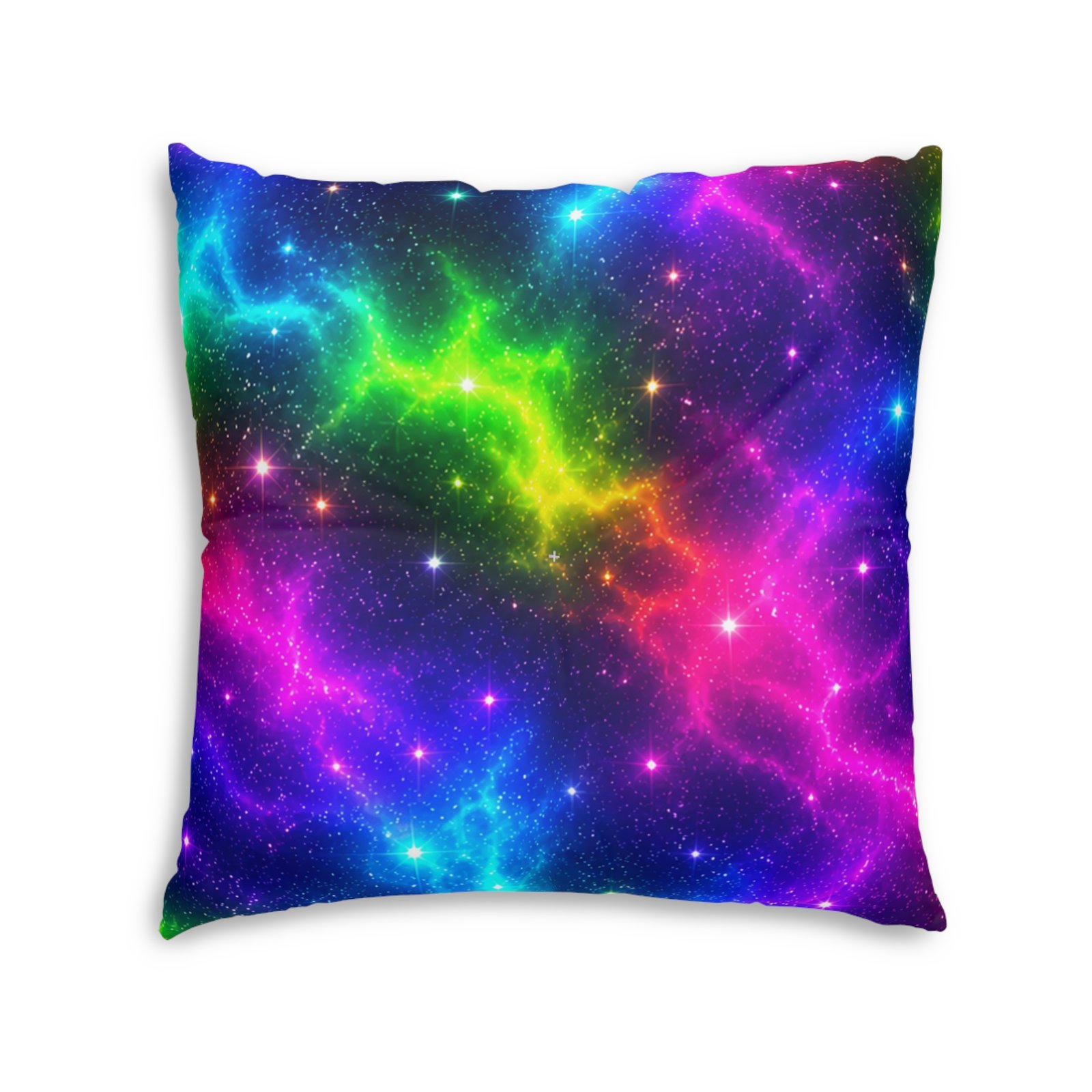 Galaxy Rainbow Tufted Floor Pillow — Colorful Nebula Square Cushion Hello Childies - Image 6