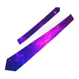 Galaxy Purple Necktie — Starry Ombre Formal Tie for Men Hello Childies