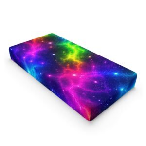 Changing Pad Cover — Neon Rainbow Galaxy Hello Childies