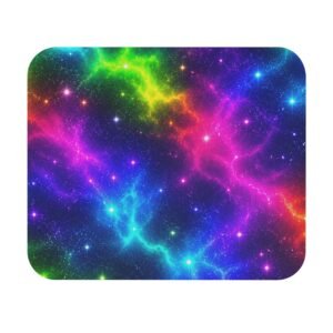 Galaxy Nebula Mouse Pad — Rainbow Space Desk Mat Hello Childies