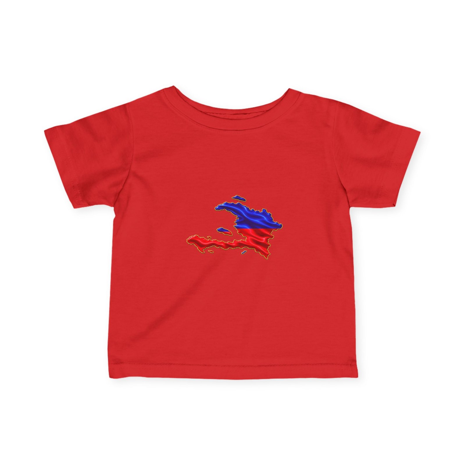 Haiti Flag Map Infant Tee — Baby Jersey T‑Shirt with Red & Blue Haiti Map Design CHILDIES - HELLO CHILDIES - Image 34