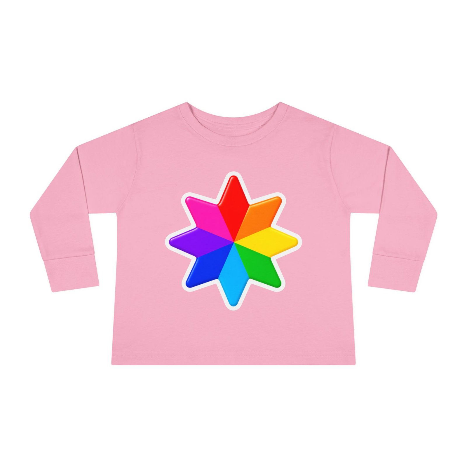Rainbow Star Toddler Long Sleeve Tee — "CHILDIES" Colorful Kids Shirt CHILDIES – HELLO CHILDIES - Image 19