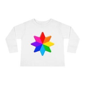 Rainbow Star Toddler Long Sleeve Tee — "CHILDIES" Colorful Kids Shirt CHILDIES – HELLO CHILDIES