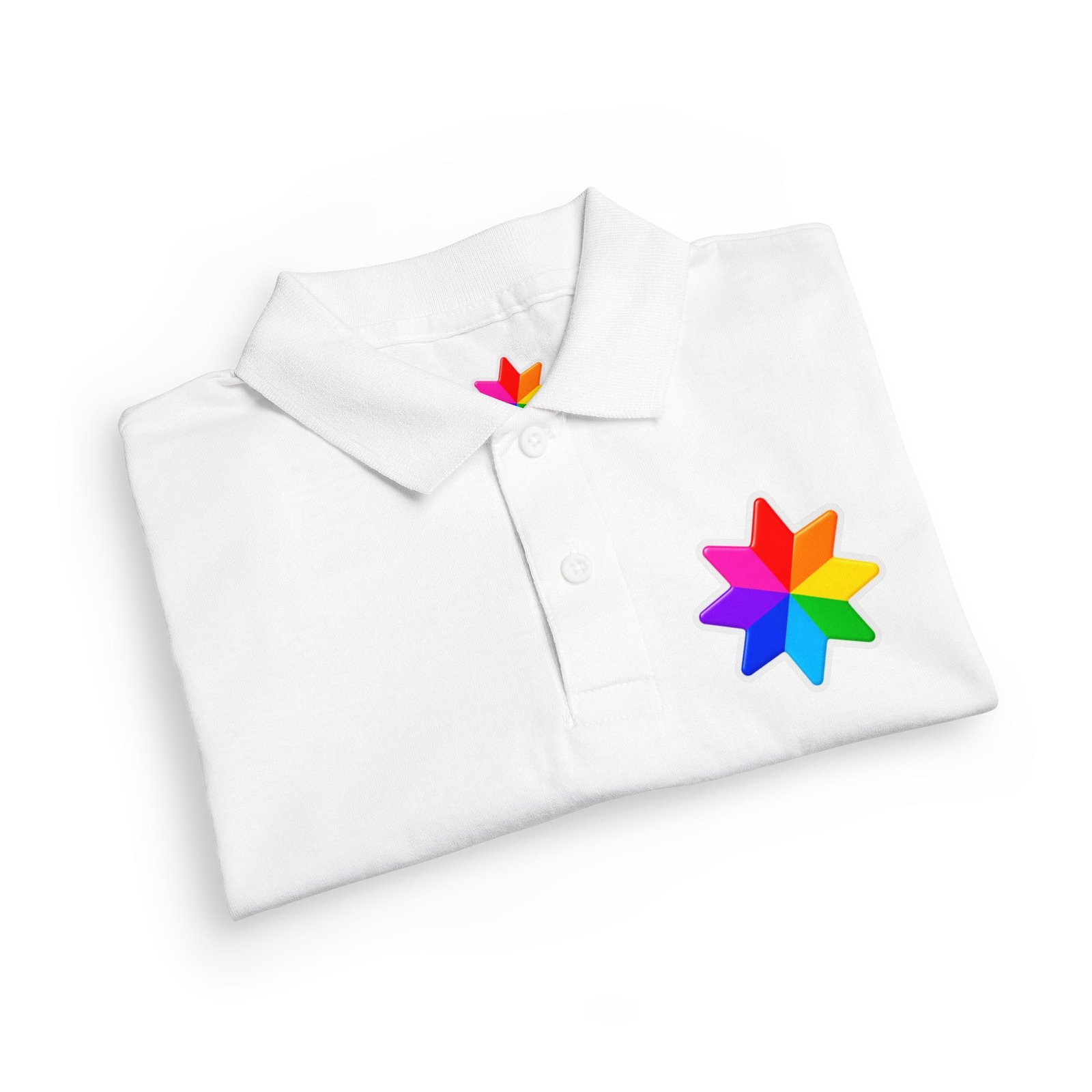 Kids Polo Shirt with Rainbow Star Emblem — Colorful Youth School Uniform Polo - Image 4