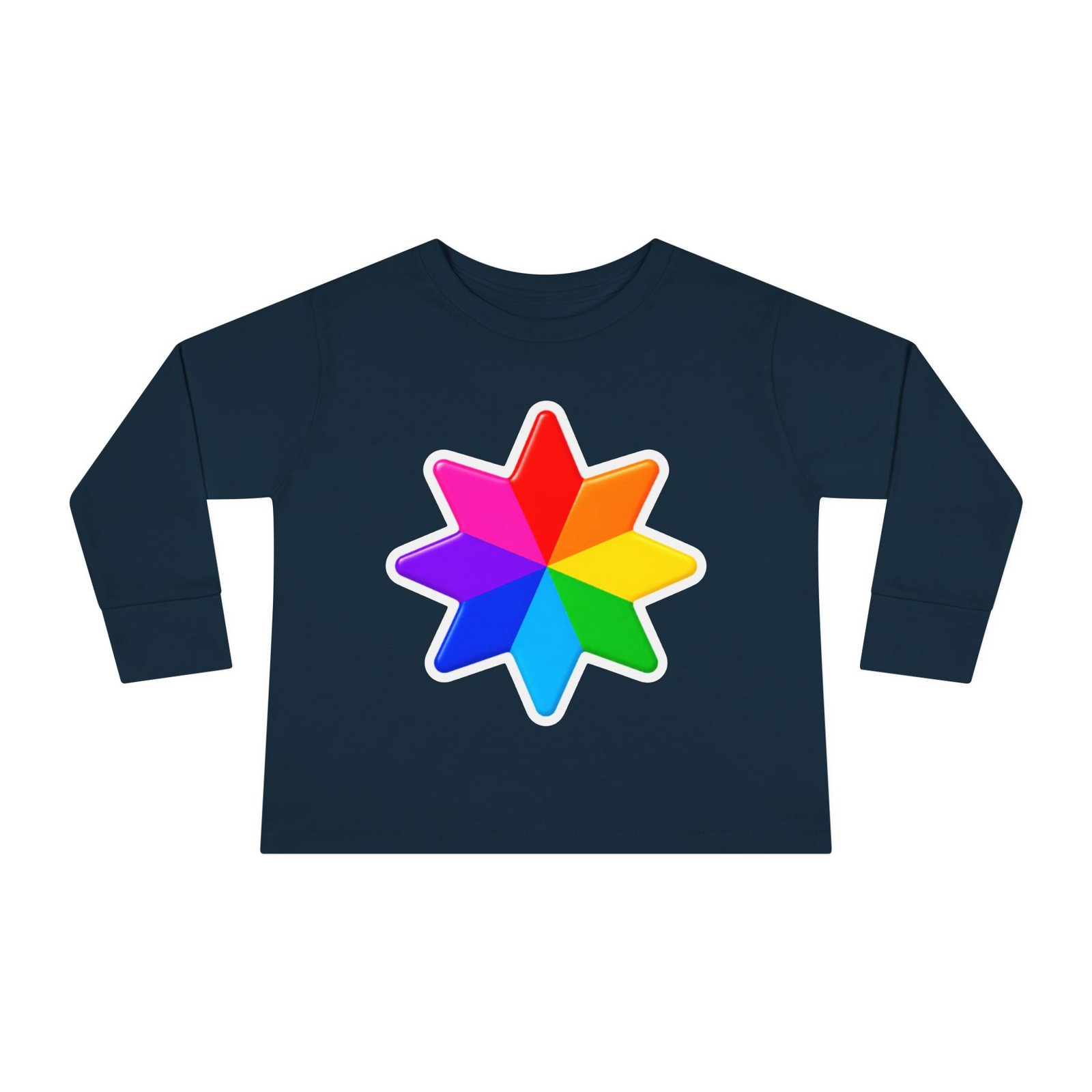 Rainbow Star Toddler Long Sleeve Tee — "CHILDIES" Colorful Kids Shirt CHILDIES – HELLO CHILDIES - Image 16