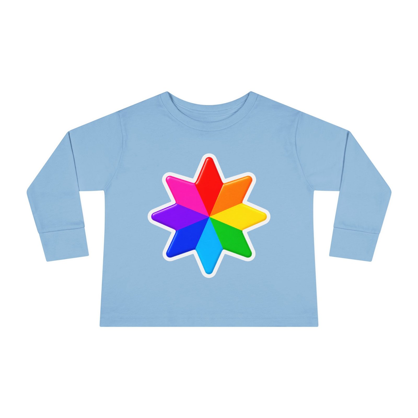 Rainbow Star Toddler Long Sleeve Tee — "CHILDIES" Colorful Kids Shirt CHILDIES – HELLO CHILDIES - Image 7