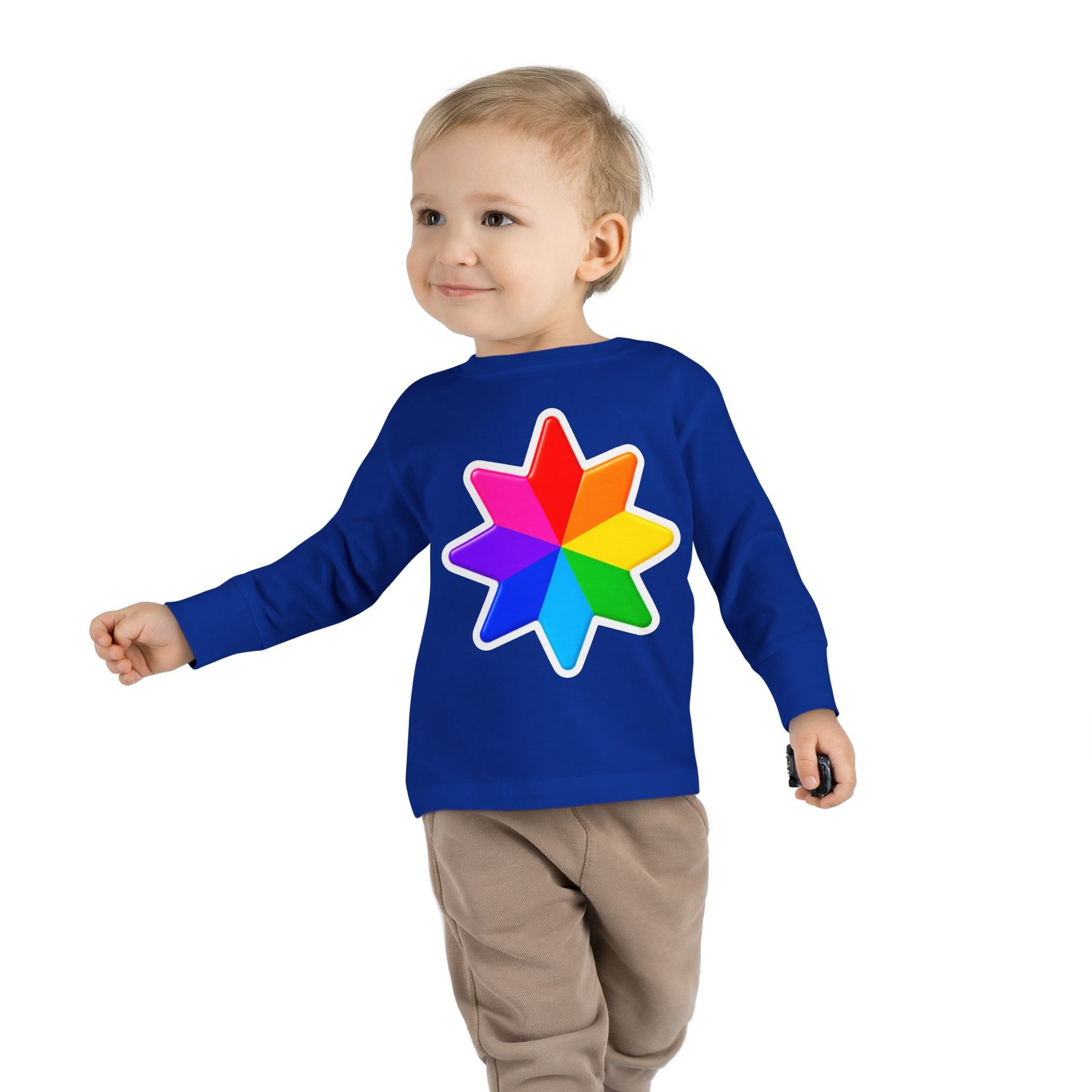 Rainbow Star Toddler Long Sleeve Tee — "CHILDIES" Colorful Kids Shirt CHILDIES – HELLO CHILDIES - Image 12