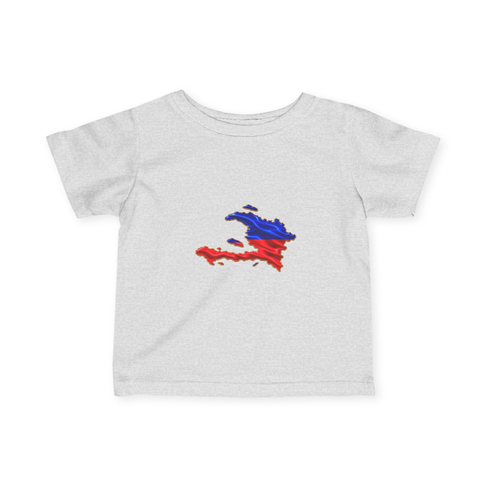 Haiti Flag Map Infant Tee — Baby Jersey T‑Shirt with Red & Blue Haiti Map Design CHILDIES - HELLO CHILDIES - Image 7