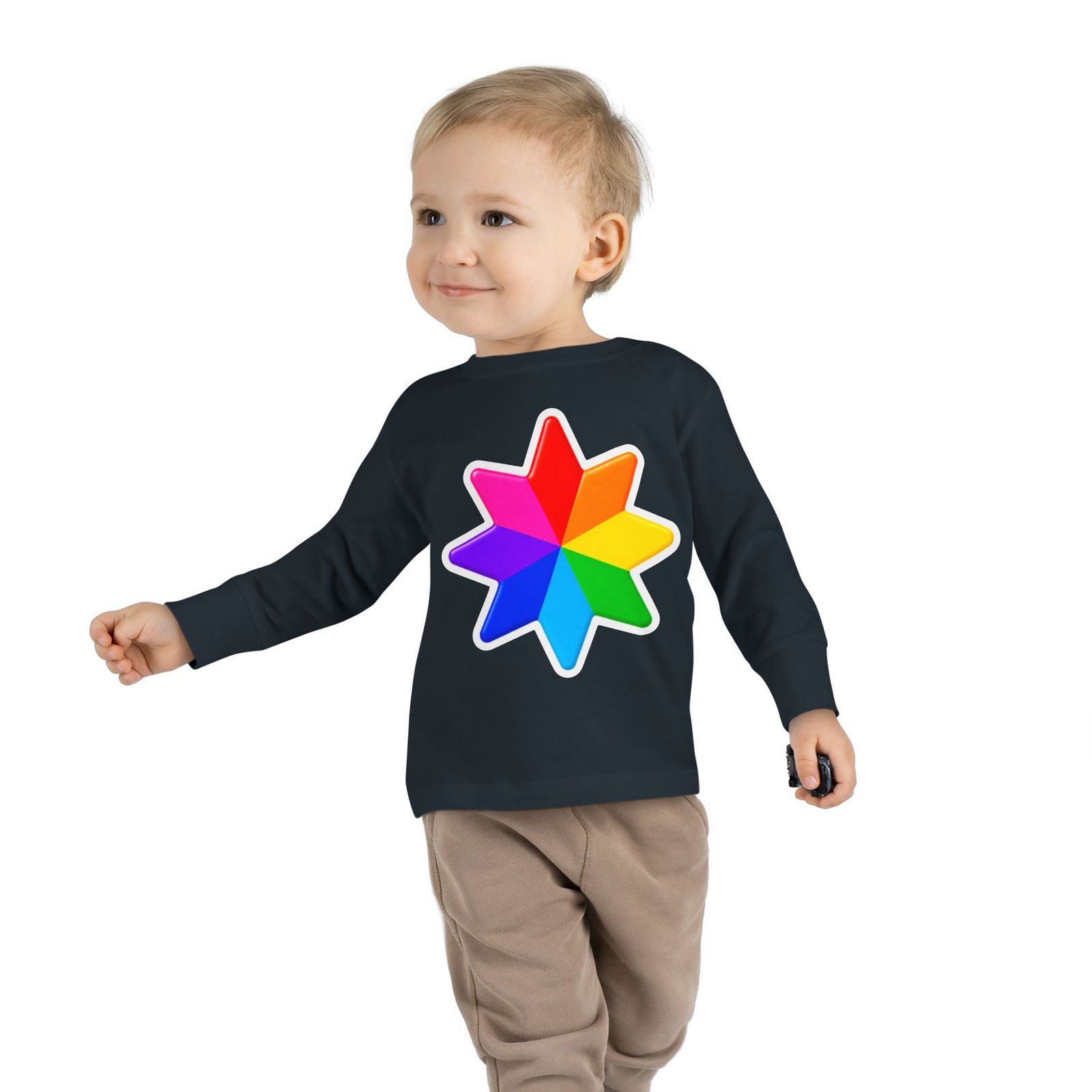 Rainbow Star Toddler Long Sleeve Tee — "CHILDIES" Colorful Kids Shirt CHILDIES – HELLO CHILDIES - Image 15