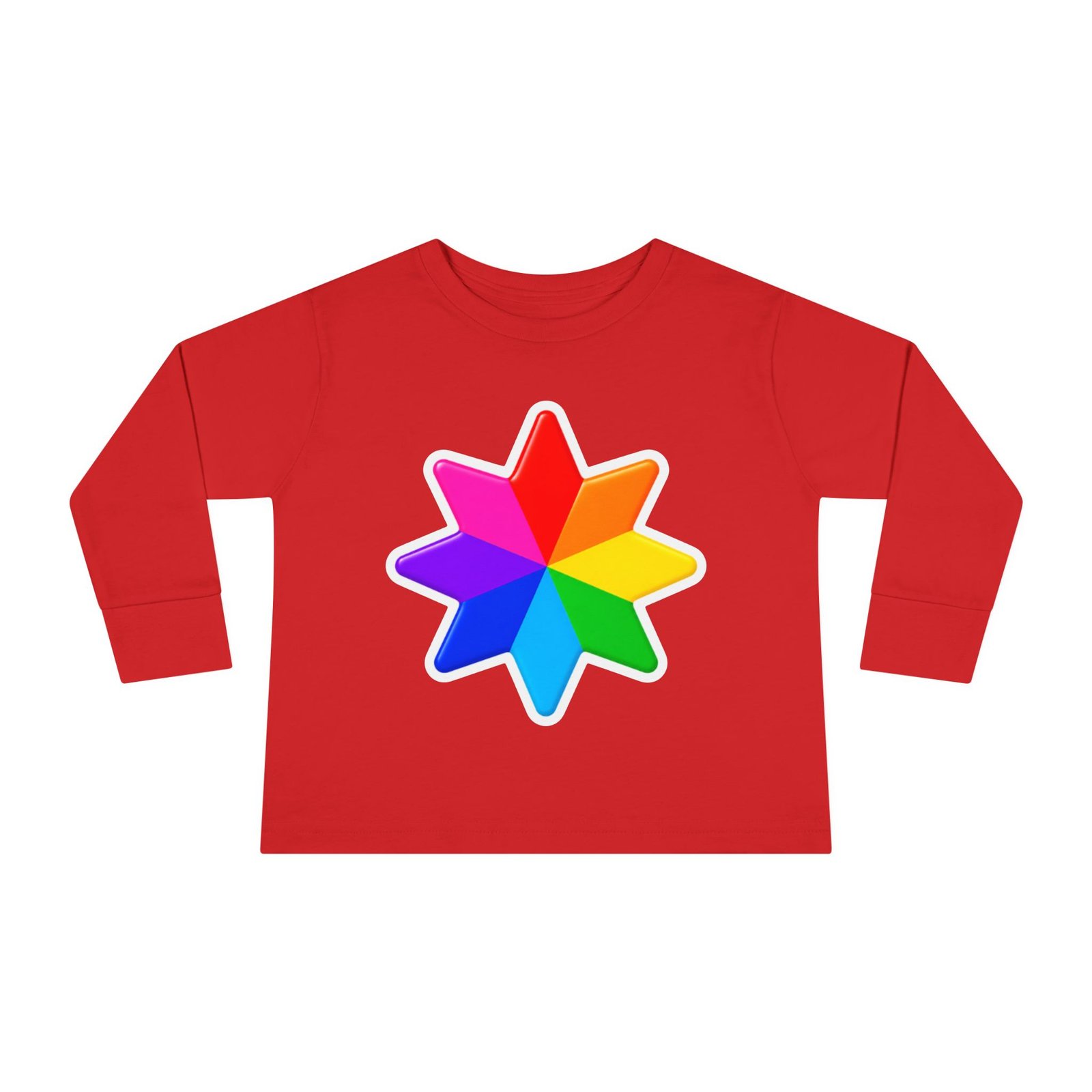 Rainbow Star Toddler Long Sleeve Tee — "CHILDIES" Colorful Kids Shirt CHILDIES – HELLO CHILDIES - Image 22