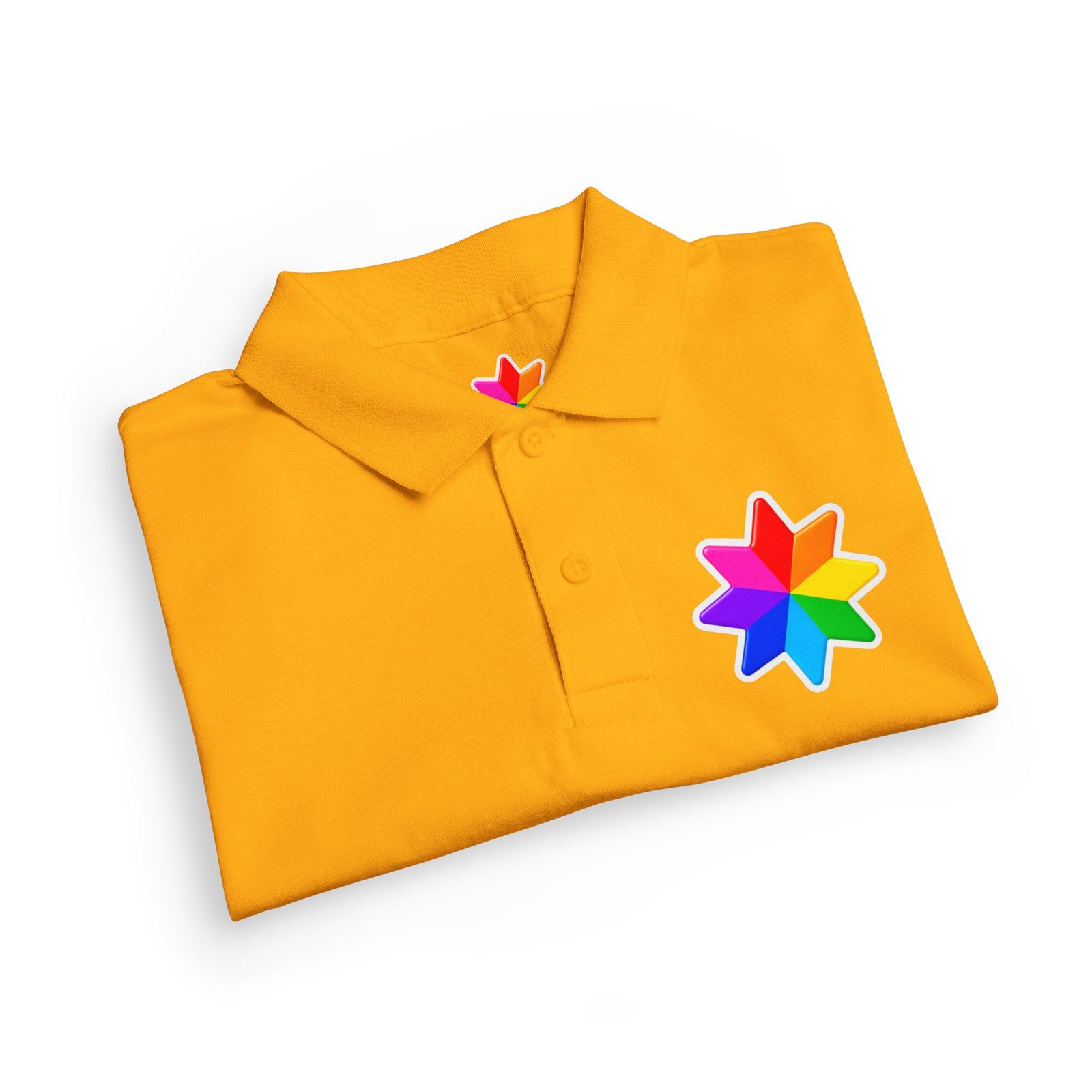 Kids Polo Shirt with Rainbow Star Emblem — Colorful Youth School Uniform Polo - Image 15