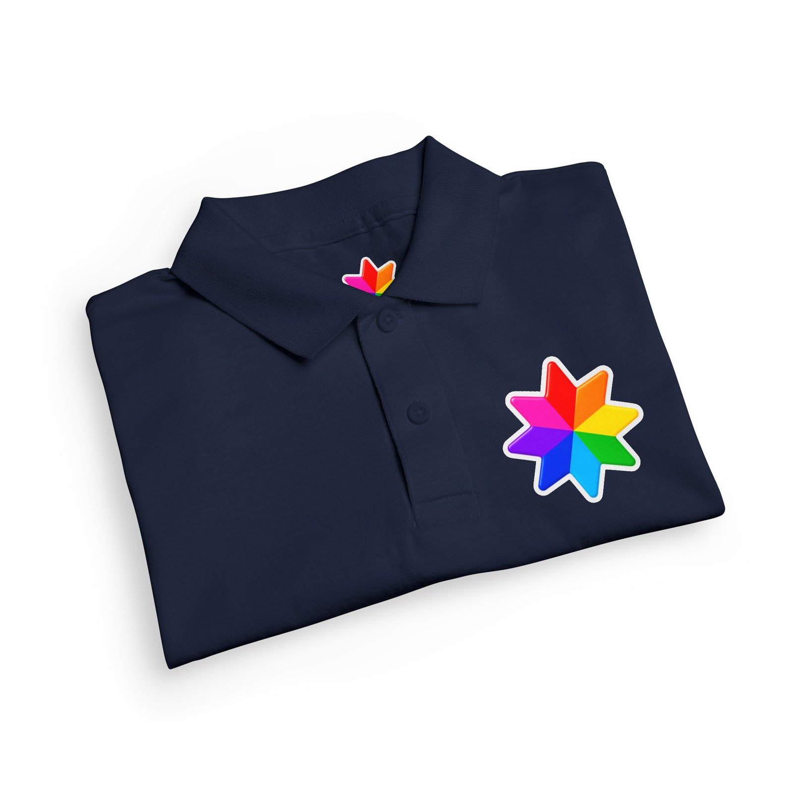Kids Polo Shirt with Rainbow Star Emblem — Colorful Youth School Uniform Polo - Image 35